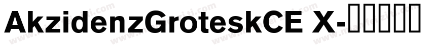 AkzidenzGroteskCE X字体转换